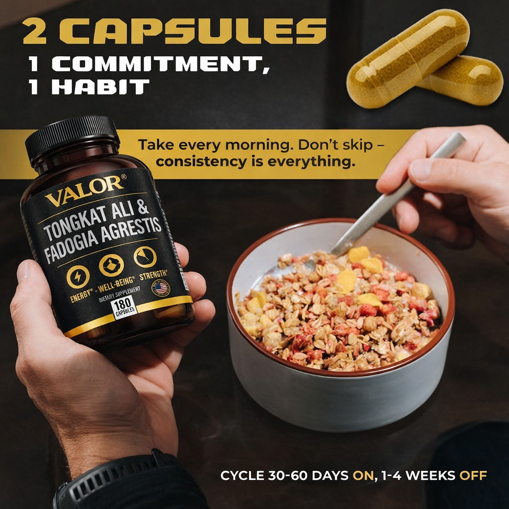 Valor Support Capsules - Tongkat Ali + Fadogia Agrestis